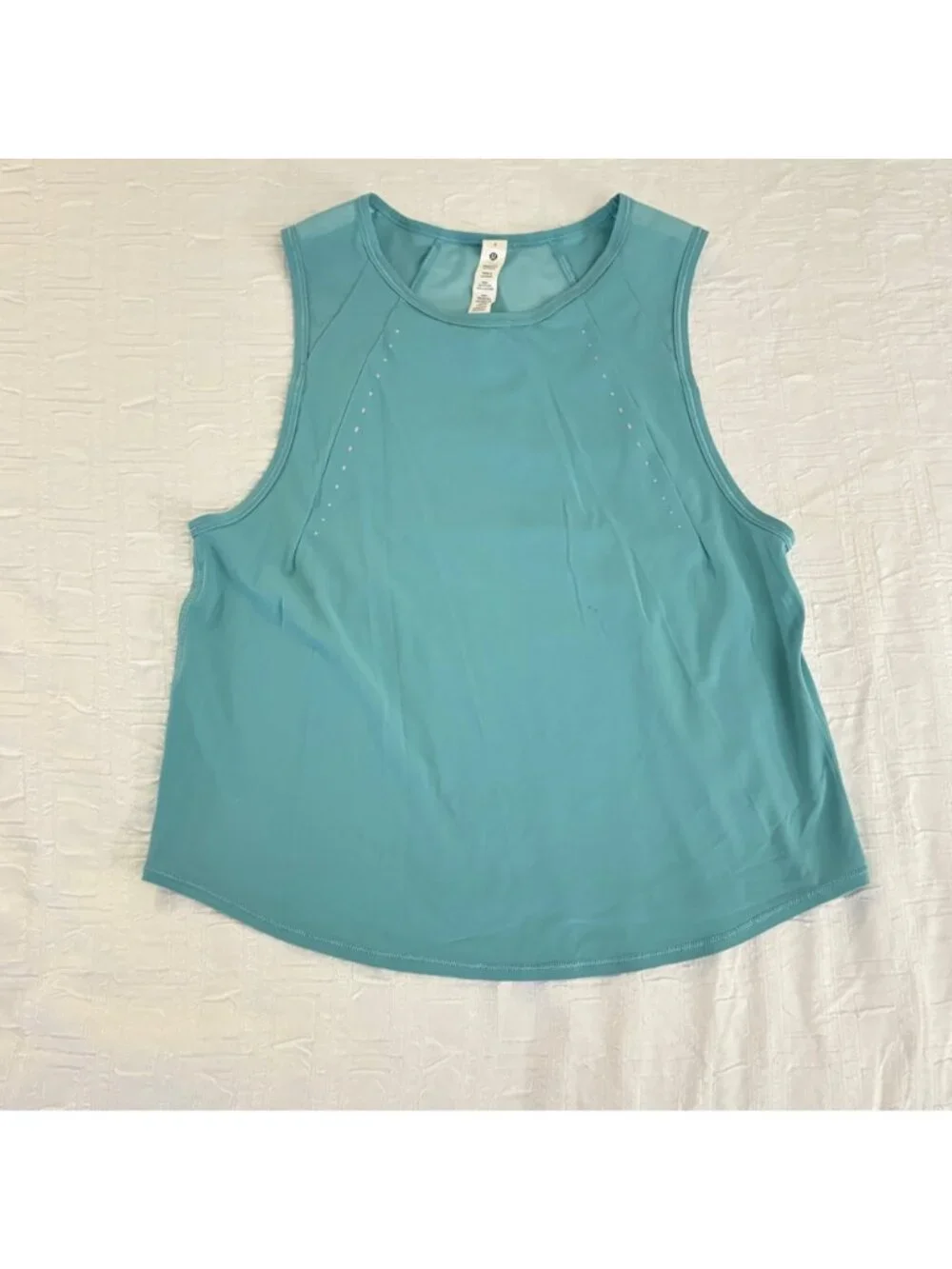 NWOT Lululemon Sculpt Cropped Tank Top Tidal Teal Running Athletic Shirt Size 2 - Picture 2 of 9